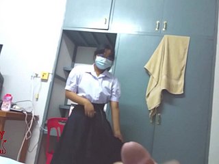 Pelajar thailand yang comel pelajar kaca remaja melakukan hubungan seks dengan rakannya