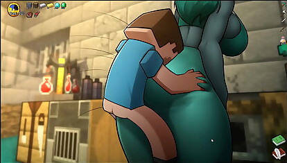 HornyCraft [Minecraft Parody Hentai game PornPlay ] Ep.39 Giant yoga pants thighjob