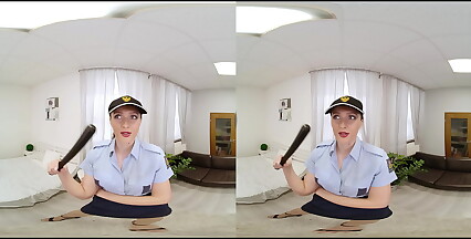 VRConk Busty Police Babe Sucking Cock POV VR Porn